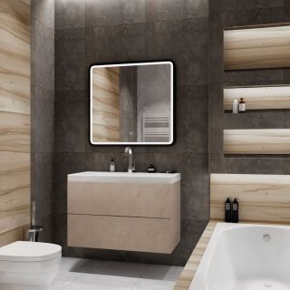 Подвесная тумба под раковину Art&Max Verona Push 90см камень светлый AM-Verona-Push-900-2C-SO-St